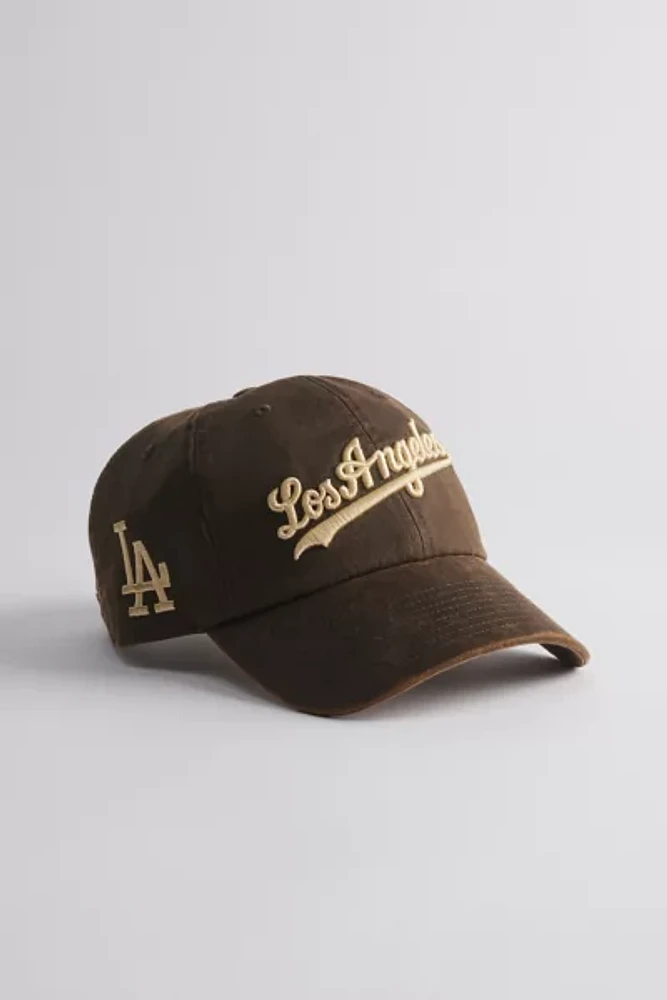 Mitchell & Ness Los Angeles Dodgers Leather Dad Hat