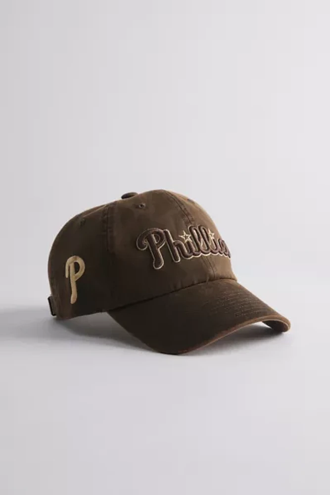 Mitchell & Ness Philadelphia Phillies Leather Dad Hat