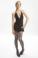 Allover Print Floral Tights