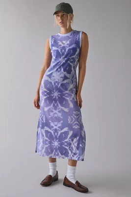 Puma Dare To Printed Mesh Column Midi Dress