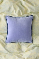 Piped Velvet Throw Pillow