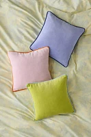 Piped Velvet Throw Pillow