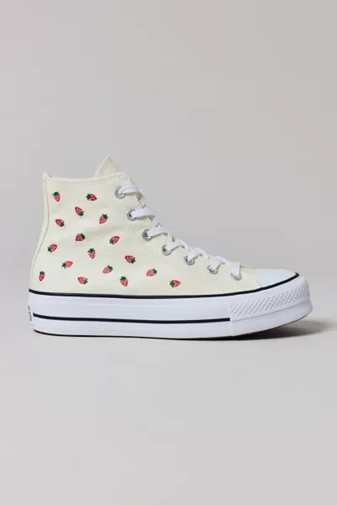 Converse Women's Chuck Taylor All Star Embroidered Strawberries Lift Platform Sneaker