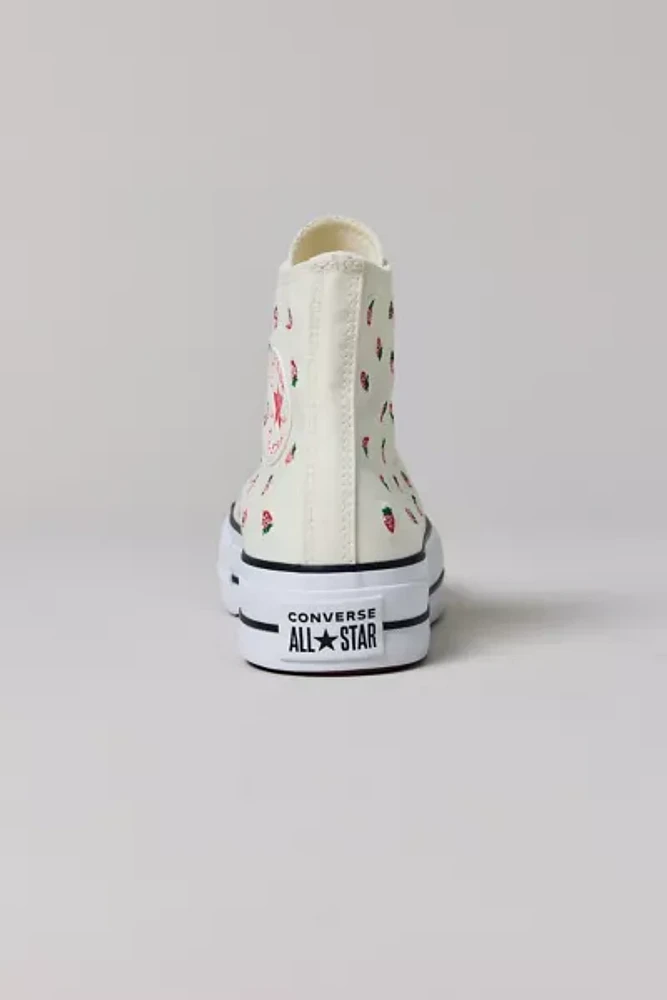 Converse Women's Chuck Taylor All Star Embroidered Strawberries Lift Platform Sneaker