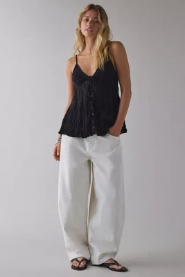 Kimchi Blue Tara Embroidered Cotton Babydoll Cami