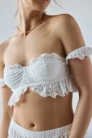 Out From Under Picnic Me Up Off-The Shoulder Eyelet Bra Top