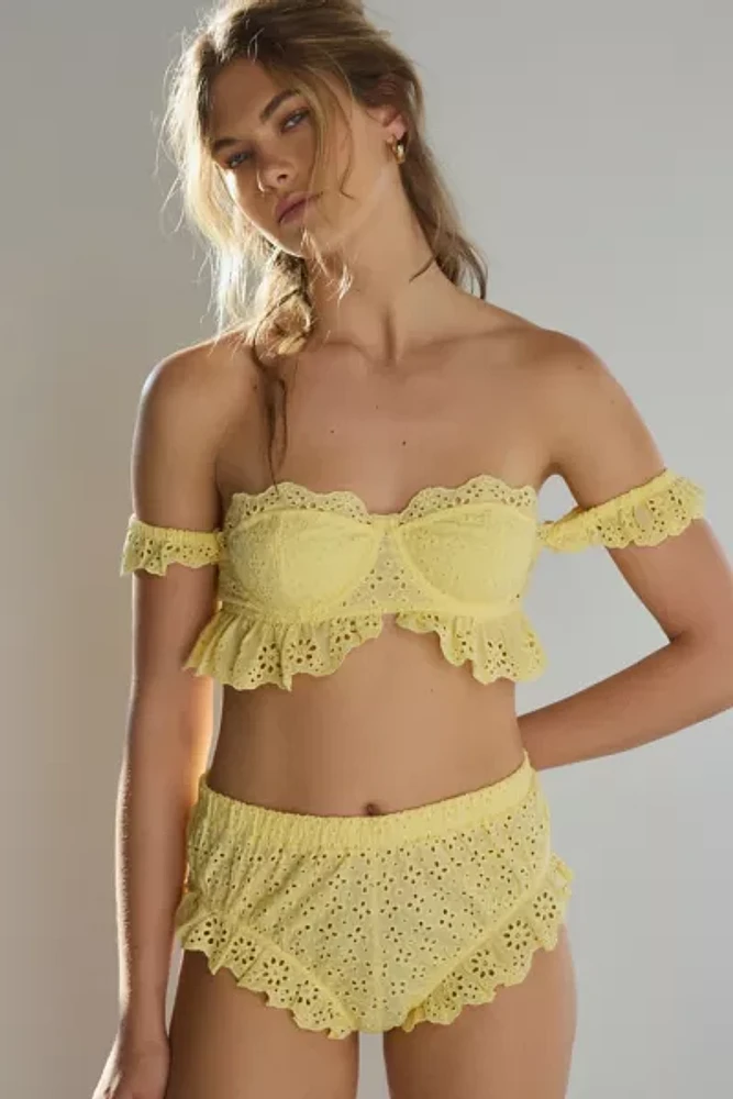 Out From Under Picnic Me Up Off-The Shoulder Eyelet Bra Top