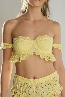 Out From Under Picnic Me Up Off-The Shoulder Eyelet Bra Top