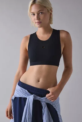Daughter Lessons Love High-Neck Heart Cutout Sports Bra