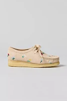 Clarks Women's Wallabee Floral Embroidered Suede Shoe