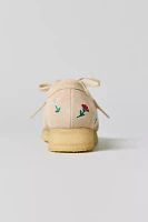 Clarks Women's Wallabee Floral Embroidered Suede Shoe