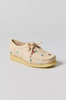 Clarks Women's Wallabee Floral Embroidered Suede Shoe