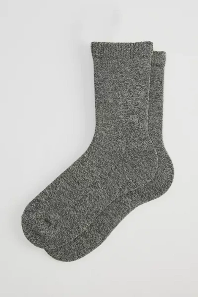 Soft Marled Knit Crew Sock