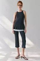 WMWM Grey Pleated Sporty Open-Back Micro Mini Dress