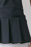 WMWM Grey Pleated Sporty Open-Back Micro Mini Dress