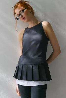 WMWM Grey Pleated Sporty Open-Back Micro Mini Dress
