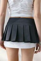 WMWM Layered Grey Pleated Micro Mini Skirt