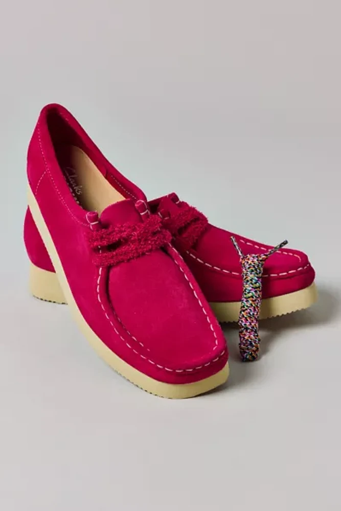 Clarks Women's Wallabee Day Pink Suede Shoe