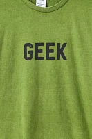 Geek Slogan Short Sleeve Cotton Graphic Tee