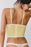 Mucci Ilaria Swiss Dot Mesh Lace-Trim Corset
