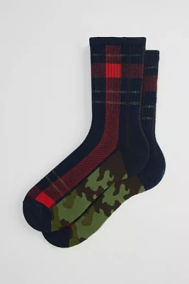 Camo & Plaid Crew Sock