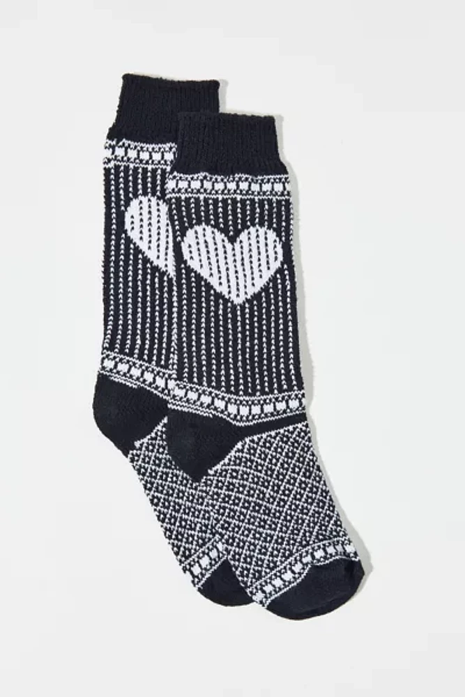 American Trench Heart Cable Knit Sock