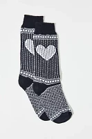 American Trench Heart Cable Knit Sock