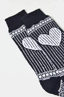 American Trench Heart Cable Knit Sock