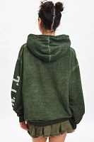 East NYC Graphic Oil Dyed Hoodie Sweatshirt