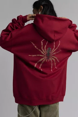 Spider Graphic Oversized Hoodie Sweatshirt