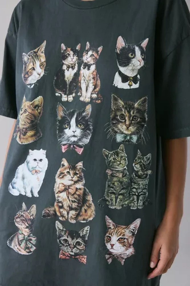 Kimchi Blue Cat Graphic T-Shirt Dress