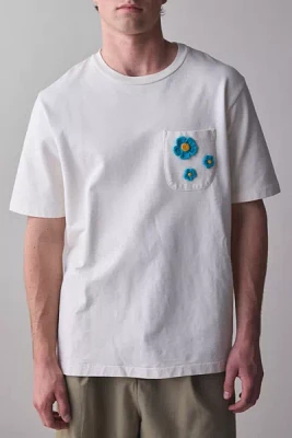 Monitaly Crochet Flower Pocket Tee