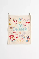 So Drama Embroiderd Flag Tapestry