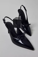 Charles & Keith Bow Pointed Toe Slingback Heel