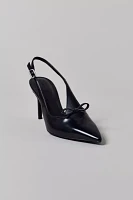 Charles & Keith Bow Pointed Toe Slingback Heel