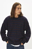 Urban Renewal Remade Patterned Boxy Cropped Crew Neck Sweater