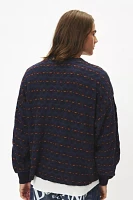 Urban Renewal Remade Patterned Boxy Cropped Crew Neck Sweater