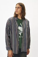 Urban Renewal Remade Overdyed Wide Stripe Button-Down Shirt