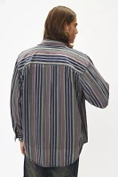 Urban Renewal Remade Overdyed Wide Stripe Button-Down Shirt