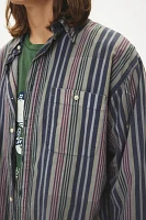 Urban Renewal Remade Overdyed Wide Stripe Button-Down Shirt