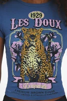 Les Doux Leopard Graphic Baby Tee