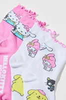 Sanrio Hello Kitty & Friends Lettuce Edge Crew Sock 2-Pack