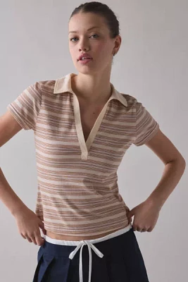 BDG Faye Cropped Polo Tee