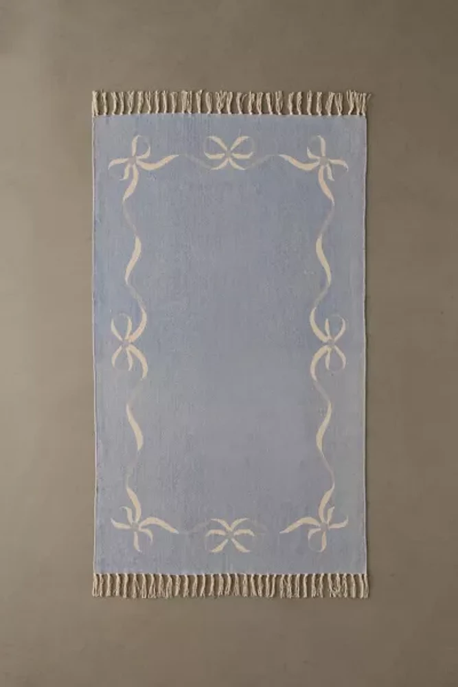 Lacey Bows Unbrushed Printed Rug