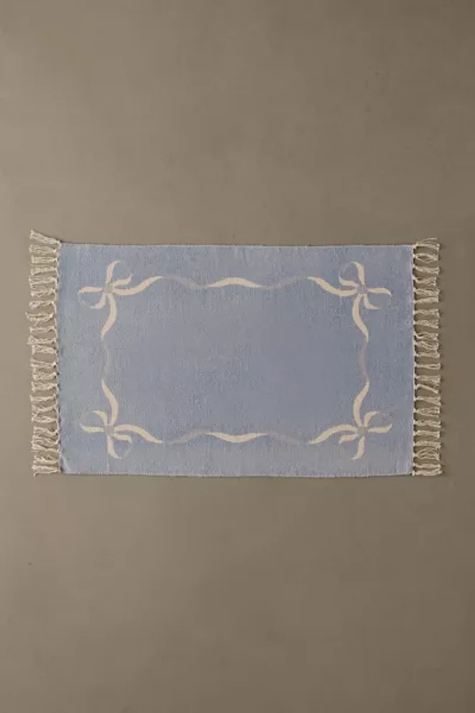 Lacey Bows Unbrushed Printed Rug
