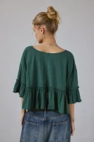 UO Brooke Ruffle Babydoll Blouse