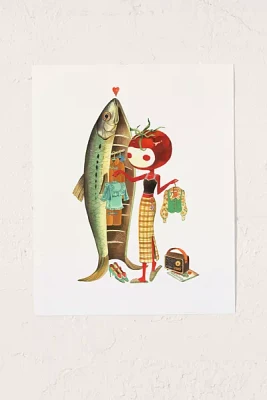 Vikki Zhang Miss Tomato And Sardine Wardrobe Art Print