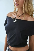 Out From Under Off-The-Shoulder Banded Hem Tee