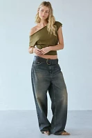 Out From Under Off-The-Shoulder Banded Hem Tee