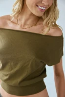 Out From Under Off-The-Shoulder Banded Hem Tee